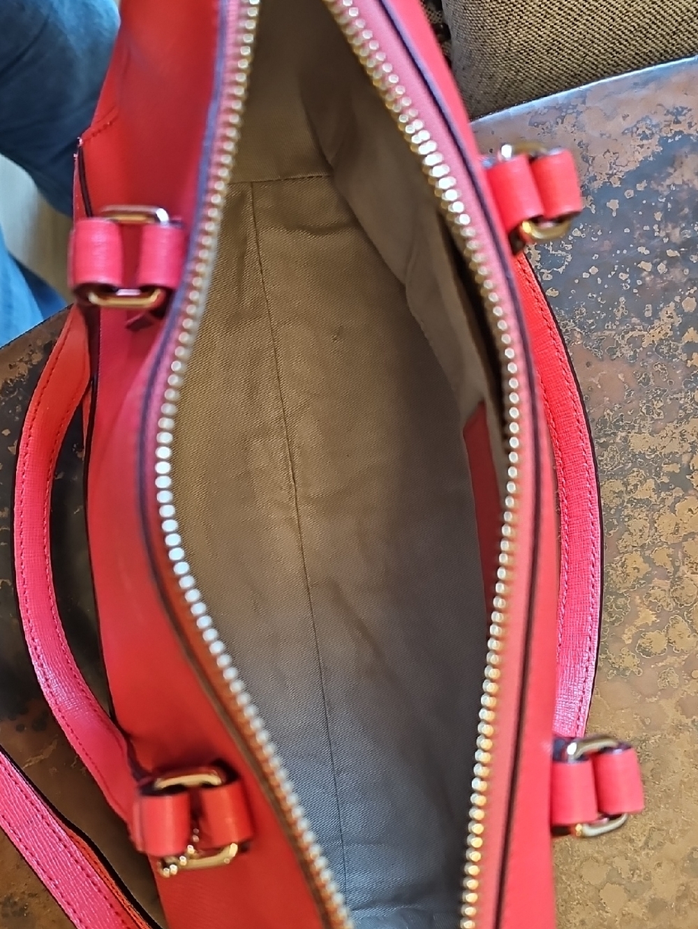 Coach Red Leather Crossbody Satchel - Picture 11 of 11